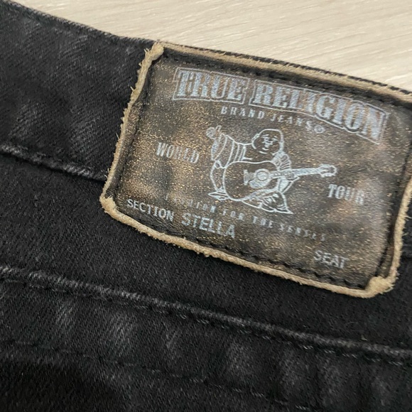 RARE! True Religion Black Embellished Jeans - Size 26 - Picture 8 of 8